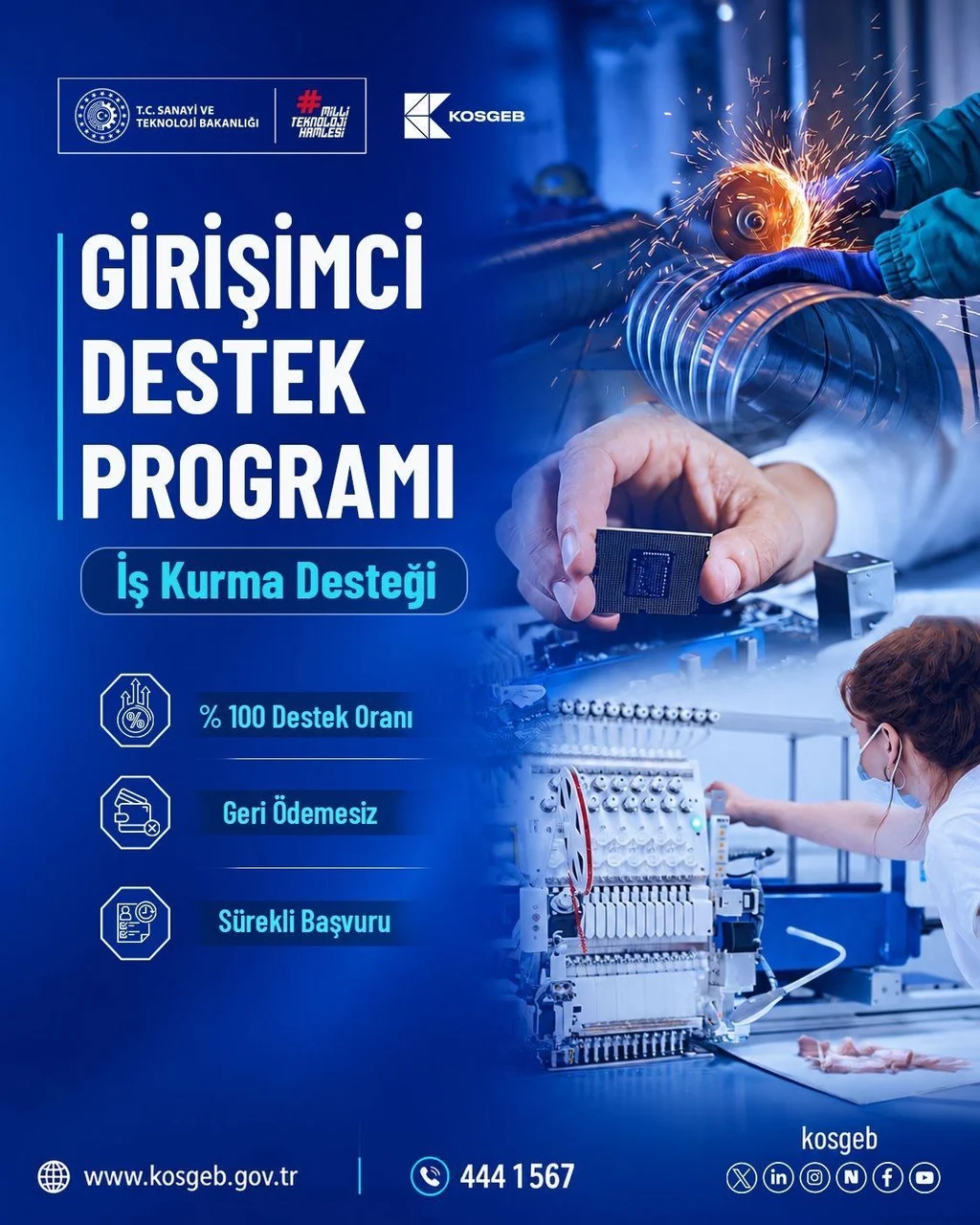 Kaynak gönderi görseli: KOSGEB'den Girişimcilere İş Kurma Desteği